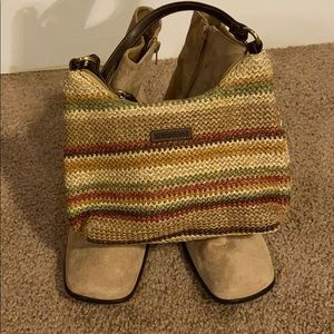 Women’s Tan Ankle Boots, size 11W and Handbag